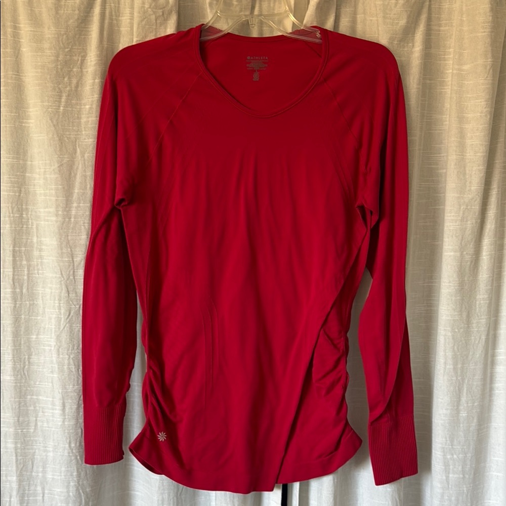 Red Long Sleeve Women's Top